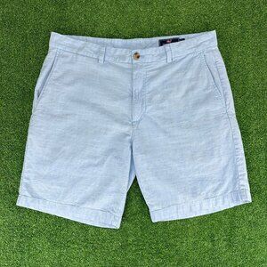 Vineyard Vines Breaker Shorts Mens Size 36 Blue 8" Inseam Performance Chino Flat